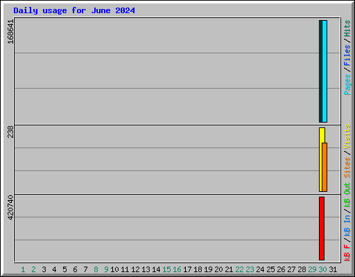 Daily usage for June 2024