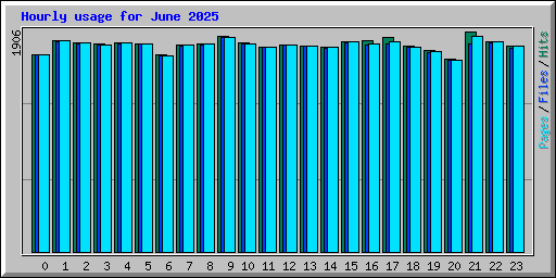 Hourly usage for June 2025