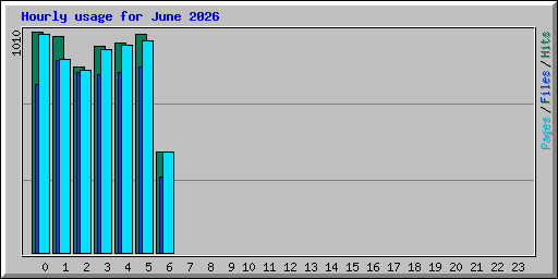 Hourly usage for June 2026